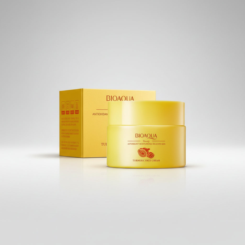 CREMA FACIAL HIDRATANTE ANTIOXIDANTE DE CÚRCUMA PARA PIEL DELICADA 60gr. BIOAQUA